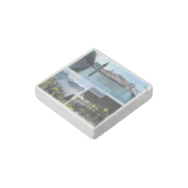 zCH043 LUCERNE Switzerland, Stone Magnet (Angled)