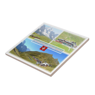 zCH045 JUNGFRAU RAILWAY Switzerland, Ceramic Tile