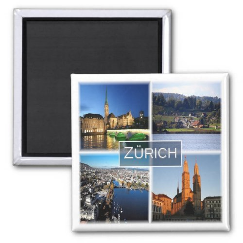 zCH046 ZURICH Swiss Switzerland Fridge Magnet