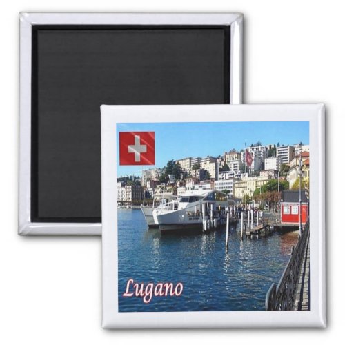 zCH048 LUGANO Switzerland _ Fridge Magnet