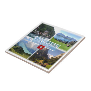 zCH051 INTERLAKEN Lake Thun Thunerse Swiss, Ceramic Tile
