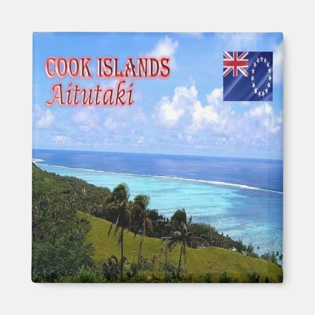 zCK005 AITUTAKI, Cook Islands, Oceania, Fridge Magnet (Front)