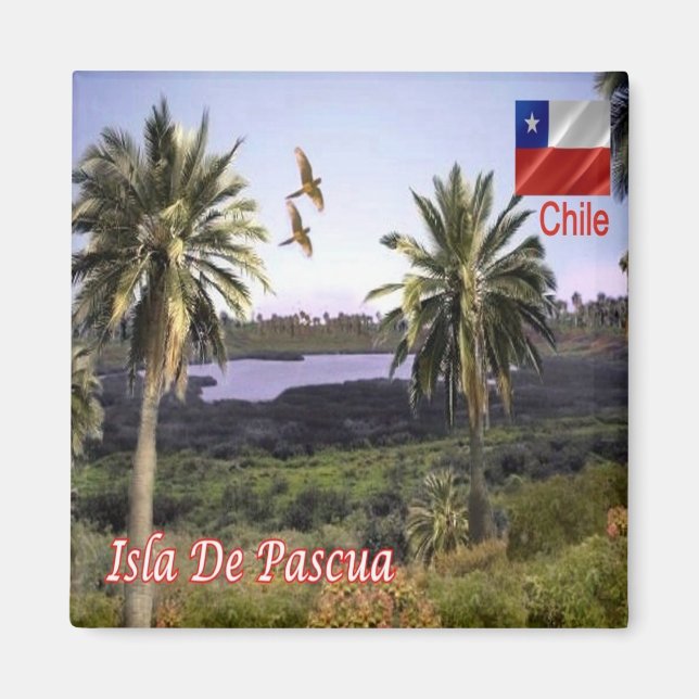 zCL011 ISLA DE PASQUA, RAPA NUI, Chile, Fridge Magnet (Front)