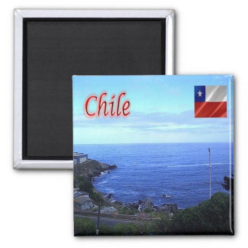 zCL017 SANTIAGO Skyline Chile America Fridge Magnet