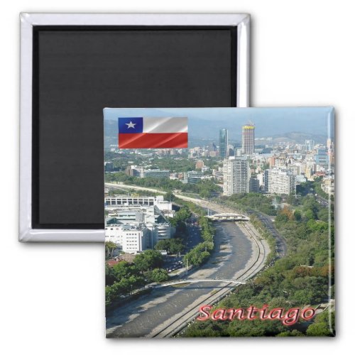 zCL020 SANTIAGO Rio Mapocho Chile Fridge Magnet