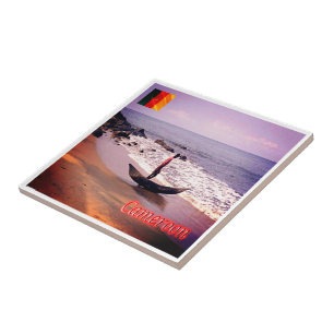 zCM009 CAMEROON Panorama, Africa,panorama beach Ceramic Tile