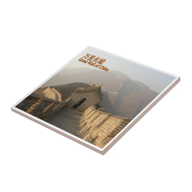 zCN023 GREAT WALL OF CHINA, Souvenir, Ceramic Tile (Side)