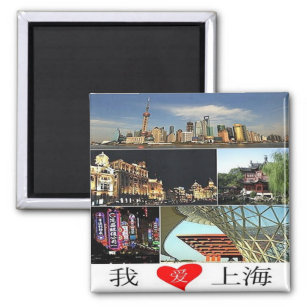 zCN024 SHANGHAI , China PRC, Souvenir, Fridge Magnet