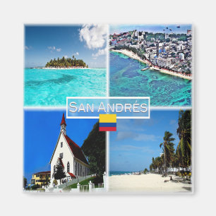 zCO003 SAN ANDRES, Mosaic, Colombia, Fridge Magnet