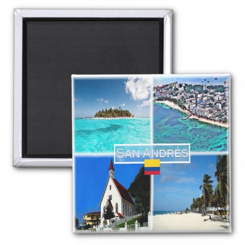 zCO003 SAN ANDRES Mosaic Colombia Fridge Magnet