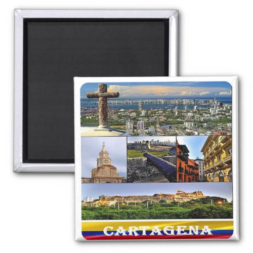 zCO07 CARTAGENA mosaic Colombia Fridge Magnet