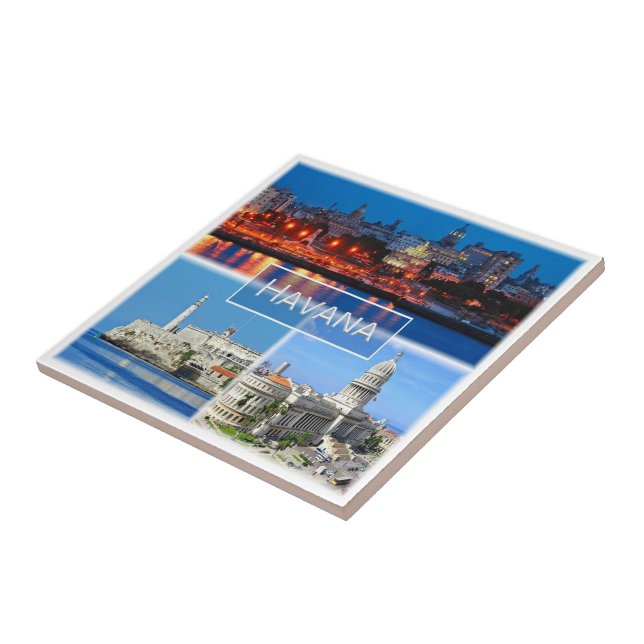 zCU003 HAVANA, Mosaic, Cuba, America, Ceramic Tile (Side)