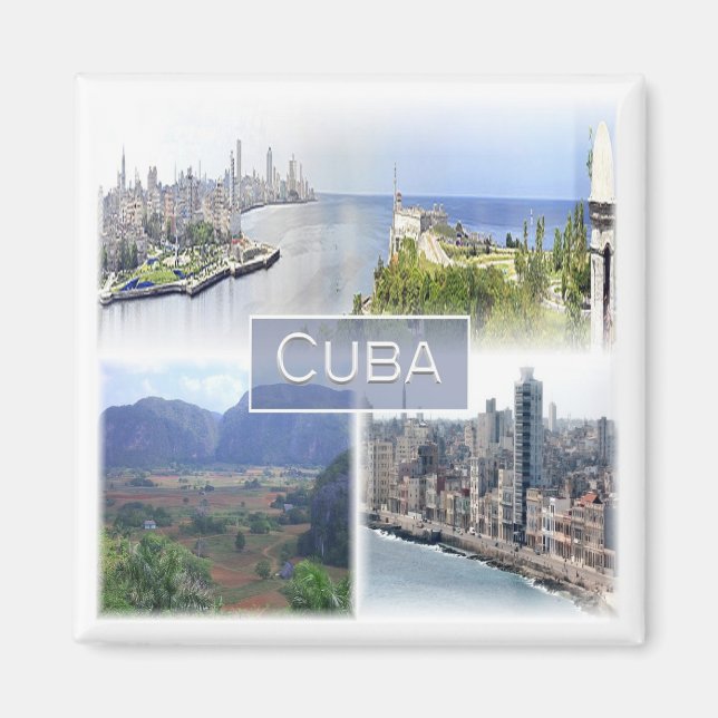 zCU005 CUBA, Mosaic, America, Fridge Magnet (Front)