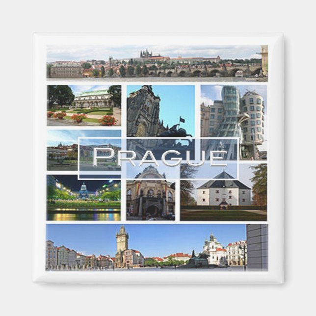 zCZ004 PRAGUE Czech Republic, Fridge Magnet (Front)