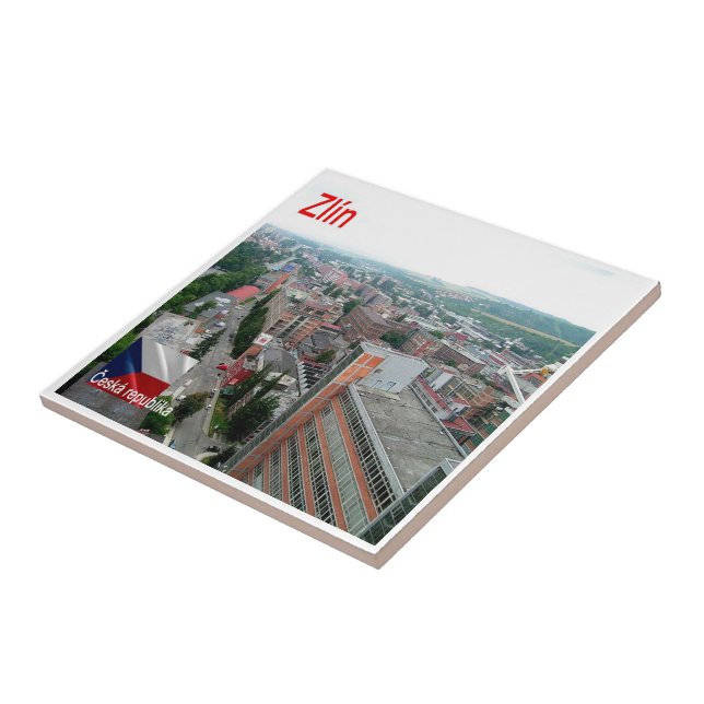 zCZ008 ZLÍN Czech Republic, Ceramic Tile (Side)
