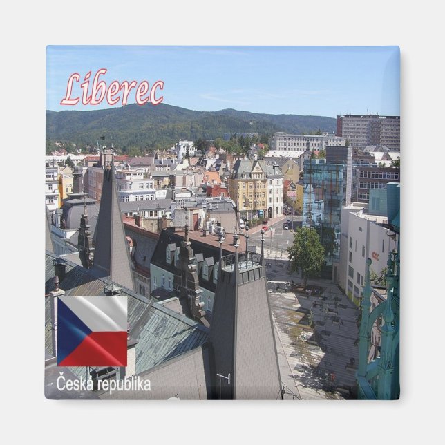 zCZ018 LIBEREC Czech Republic, Fridge Magnet (Front)