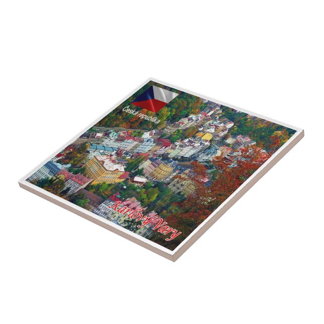 zCZ019 KARLOVY VARY Czech Republic, Ceramic Tile (Side)