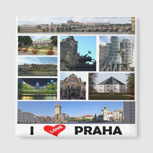 zCZ023 PRAGUE I Love Czech Republic Fridge Magnet