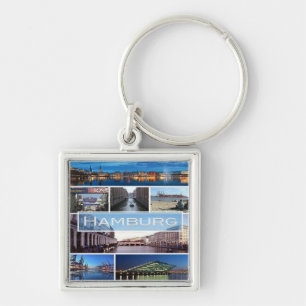 zDE003 mosaic of HAMBURG in Germany Europe, Keychain