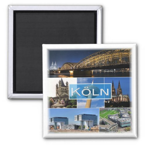 zDE013 COLOGNE KLN Germany _ Fridge Magnet