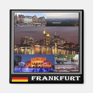 zDE017 FRANKFURT collage mosaic Germany, Fridge Magnet