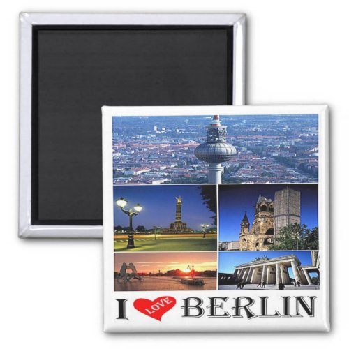 zDE020 BERLIN I LOVE Germany Fridge Magnet