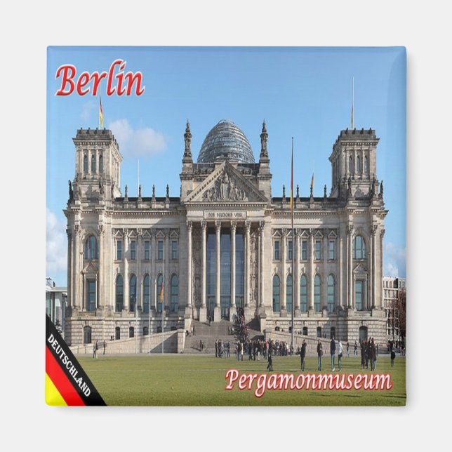 zDE074 BERLIN REICHSTAG BUILDING Germany, Fridge Magnet (Front)