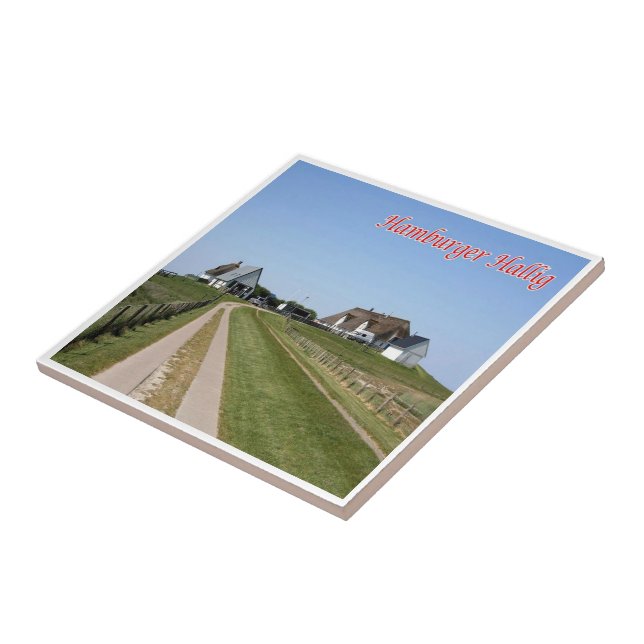 zDE085 HAMBURGER HOLM Frisian islands, Ceramic Tile (Side)