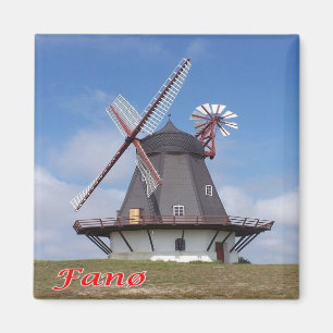 zDK008 FANO LIGHTHOUSE Frisian Islands, Fridge Magnet