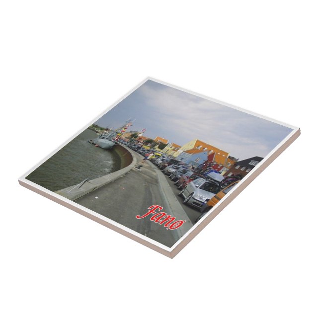 zDK011 FANO seafront Frisian Islands, Denmark, Ceramic Tile (Side)