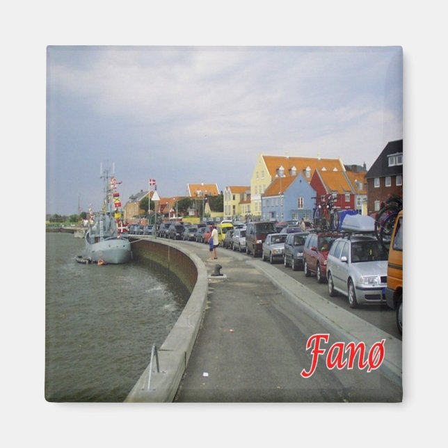 zDK011 FANO seafront Frisian Islands, Denmark, Magnet (Front)