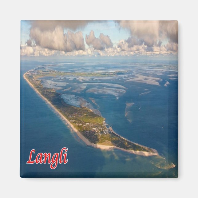 zDK012 LANGLI Frisian Islands Denmark, Fridge Magnet (Front)