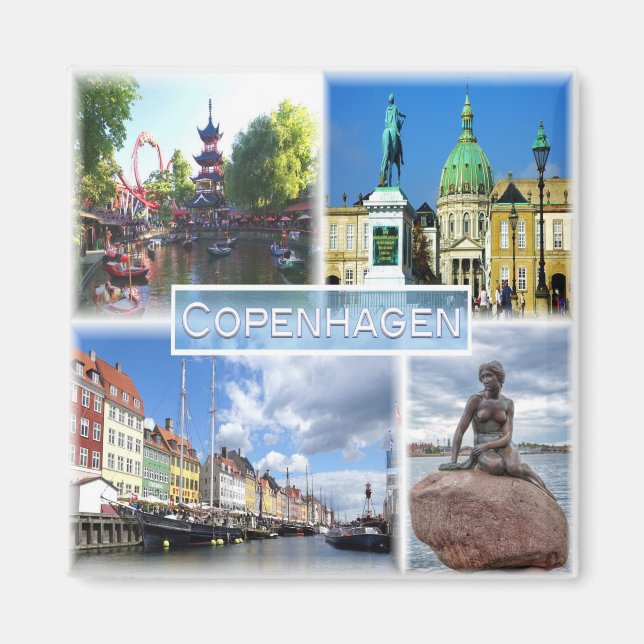 zDK013 COPENHAGEN Tivoli Garden Amalienborg County Magnet (Front)