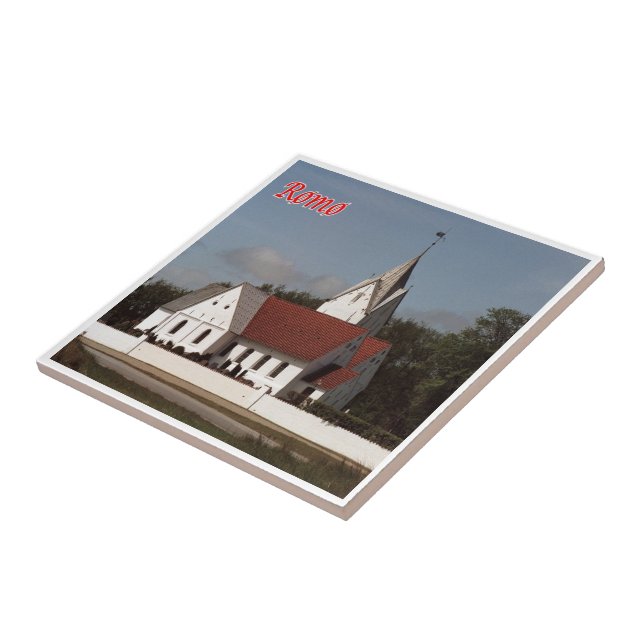 zDK015 ROMO SAINT CLEMEN KIRKE Frisian Islands, Ceramic Tile (Side)