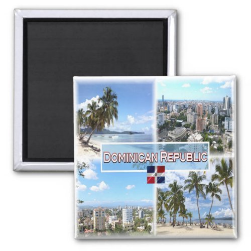 zDO003 DOMINICAN REPUBLIC Mosaic America Fridge Magnet