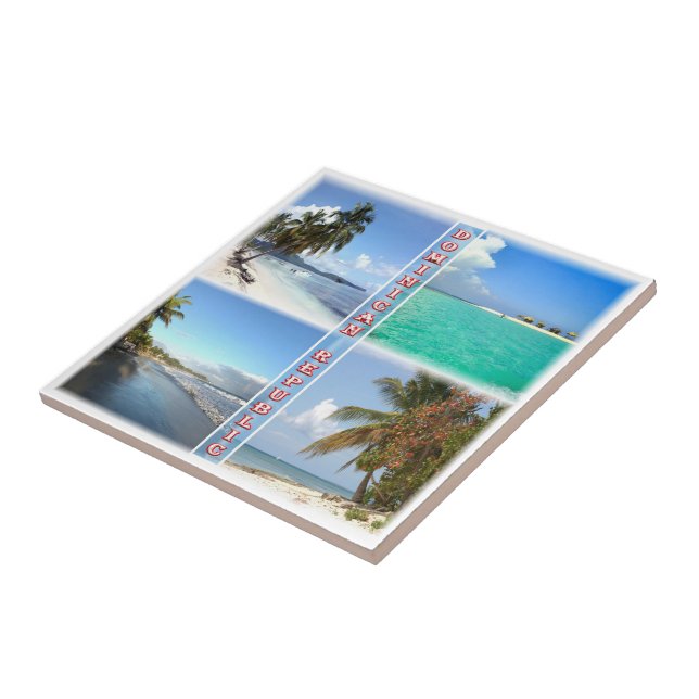 zDO004 DOMINICAN REPUBLIC, Mosaic, America, Ceramic Tile (Side)