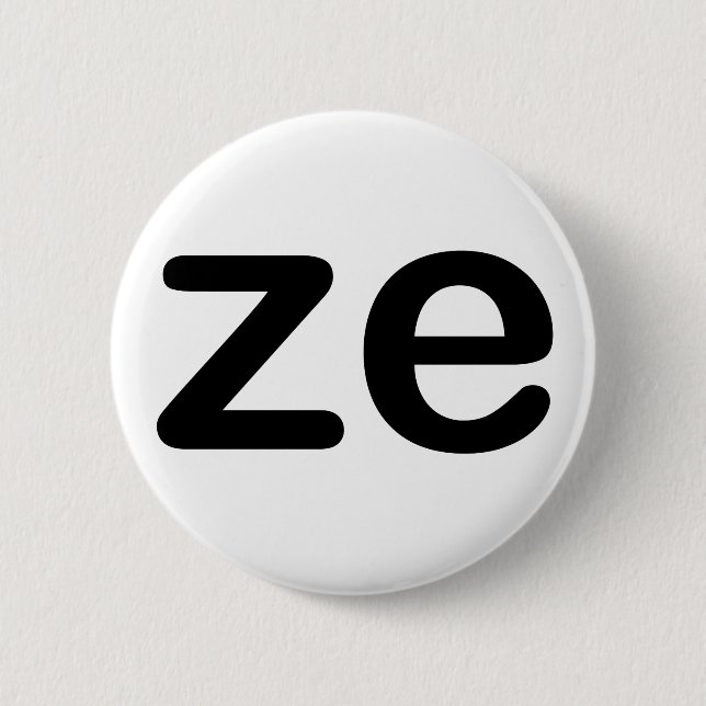 Ze Pinback Button (Front)