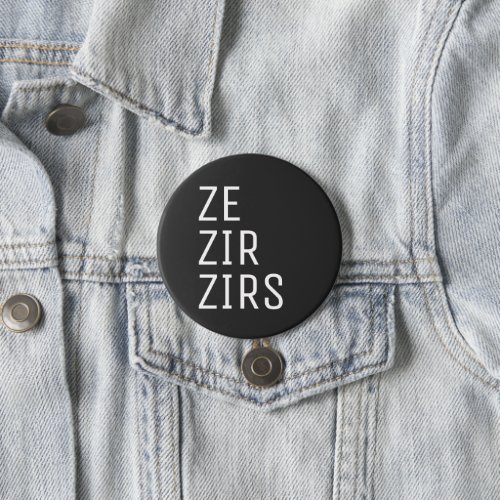 Ze Zir Zirs Pronoun Button