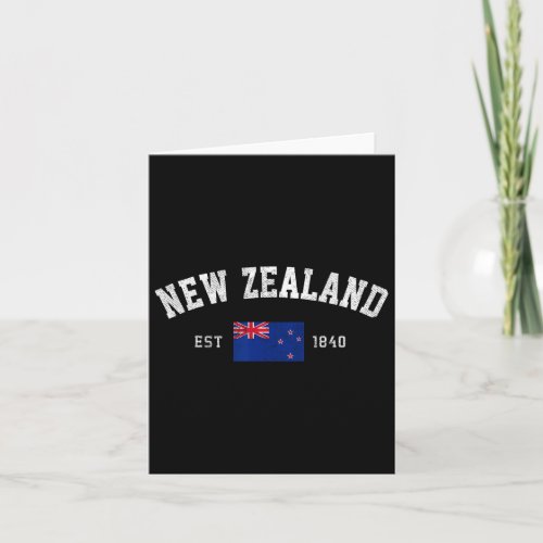 Zealand Est 1840 Kiwi Flag Independence Day  Card