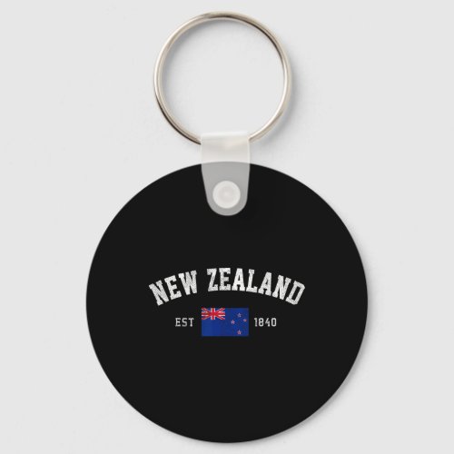 Zealand Est 1840 Kiwi Flag Independence Day  Keychain