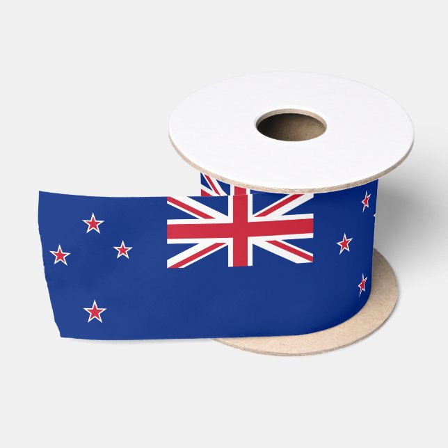 Zealand Flag & New Zealand travel, holiday/sports Satin Ribbon (Spool)