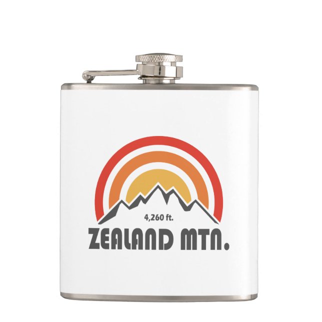 Zealand Mountain New Hampshire Flask (Front)