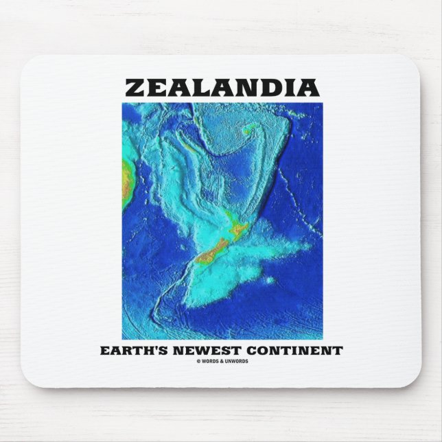 Zealandia Earth's Newest Continent Mouse Pad (Front)