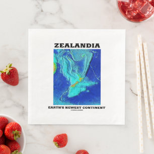 Zealandia Earth's Newest Continent Paper Dinner Napkins