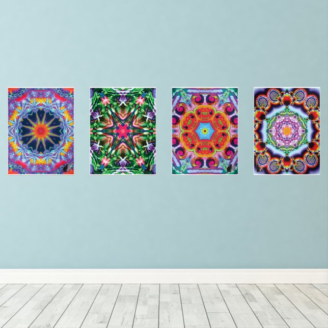Zealous, Zesty, Zeta, Zionesque -  Wall Art Sets (Wood Floor)