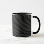 Zebbra Stripes Flat Black Mug at Zazzle