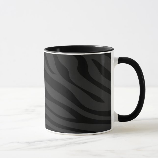 Zebbra Stripes Flat Black Mug (Right)