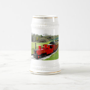 Zebedee steam engine in Lappa Valley Beer Stein