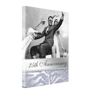 Zebra 25th Anniversary Photo Canvas Silver