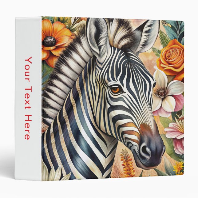 Zebra 3 Ring Binder (Front/Spine)